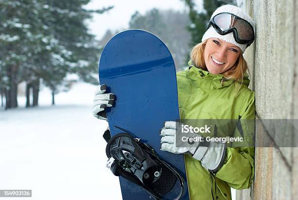 Female Snowboarder Stock Photo - Download Image Now - 20-29 Years, Adult, Beauty