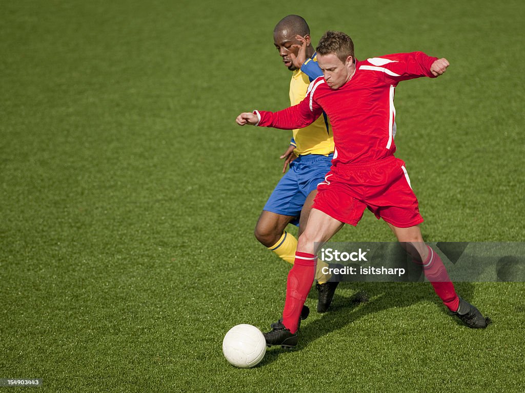 Soccer Players  Blue Stock Photo