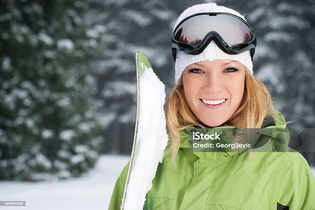 Feminino de snowboard - Foto de stock de 20 Anos royalty-free