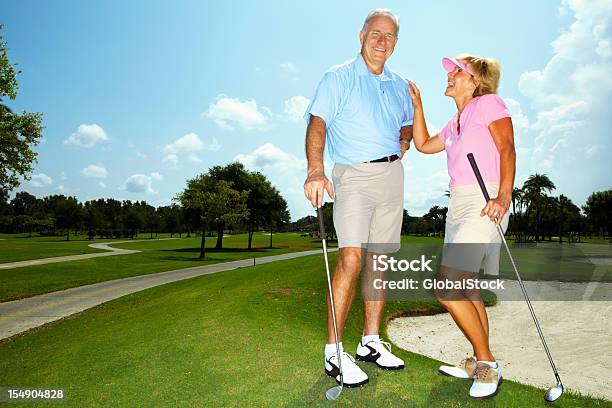 행복함 한 부부가 노력했지만 정년퇴직 골프에 대한 스톡 사진 및 기타 이미지 - 골프, 노인 커플, 50-59세