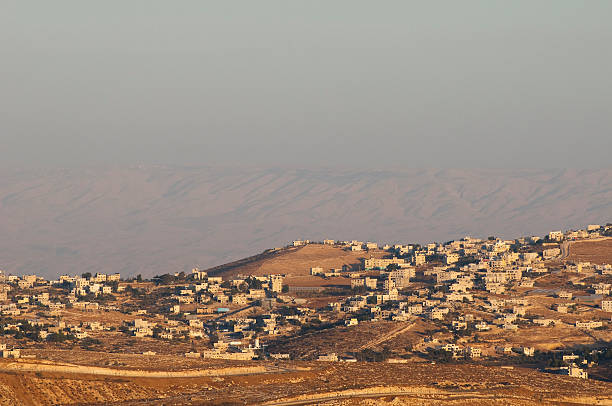 View of Palestinian landscape and homes from Bethlehem, Palestine A Palestinian village on the outskirts of Bethlehem bethlehem west bank stock pictures, royalty-free photos & images