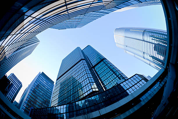istock Fisheye view of skyscrapers 154906289