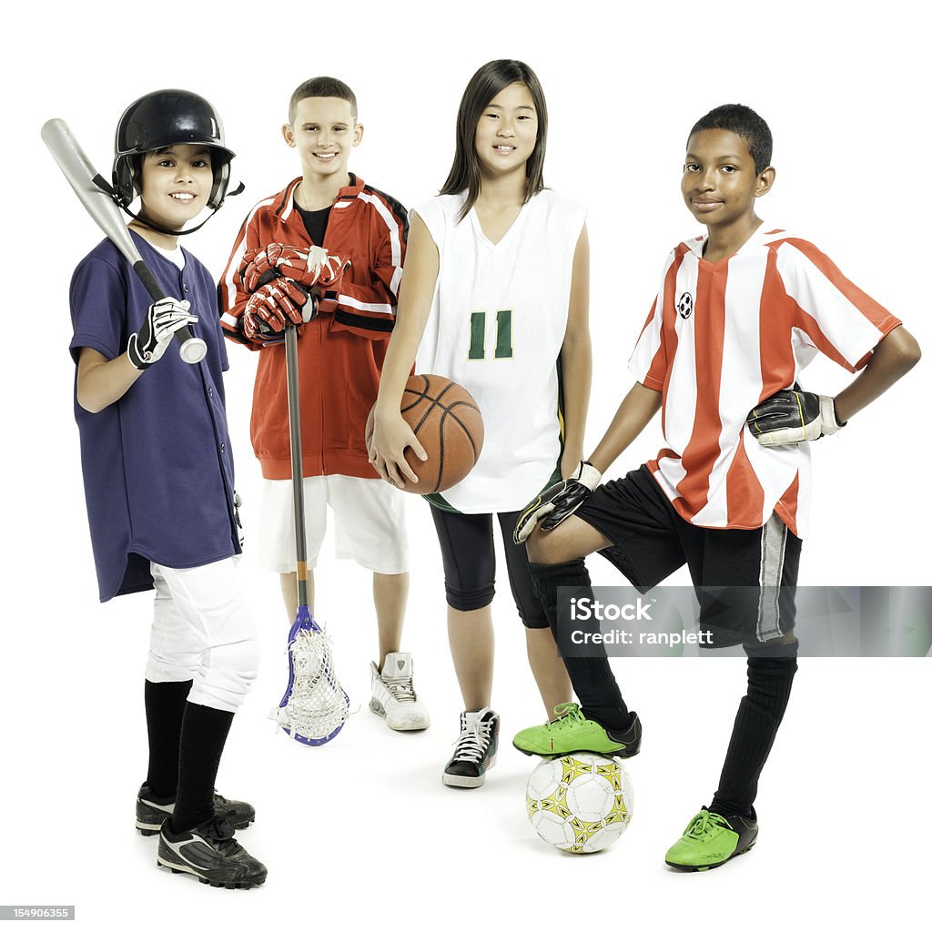 Enfants en tenue de sport-isolé - Photo de Enfant libre de droits