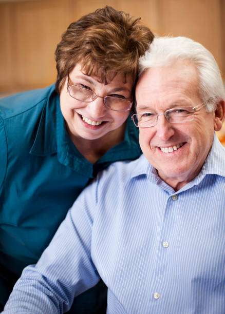 istock Cute Senior Couple Smiling 154908420