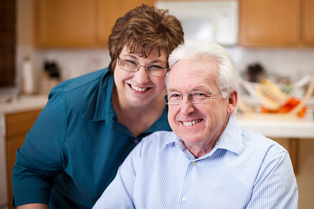 istock Cute Senior Couple Smiling 154908421