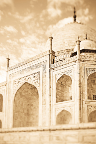 Taj Mahal in Sepia - Tilt & Shift lens used.
