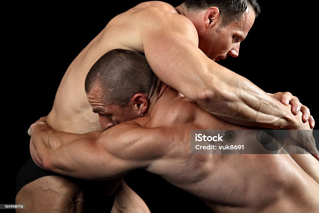 Wrestling - Foto stock royalty-free di A petto nudo