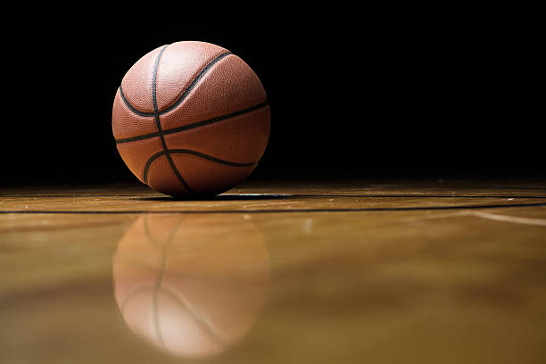Reflecting Basketball stock photo