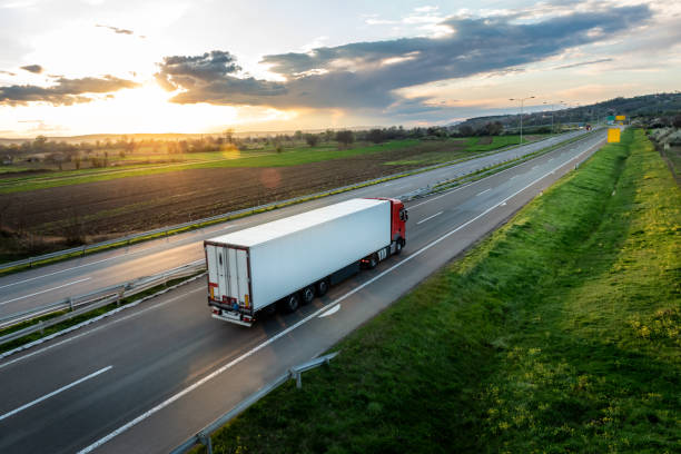 istock Transportation Truck on road 1549093203