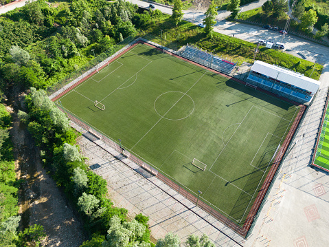 green soccer field
