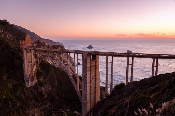istock Empty Bixby bridge at dusk in autumn 1549109455