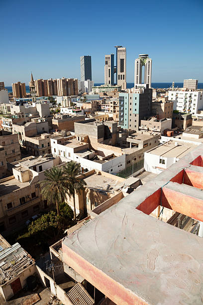 tripoli skyline, libia - libya tripoli libya libyan culture roof foto e immagini stock