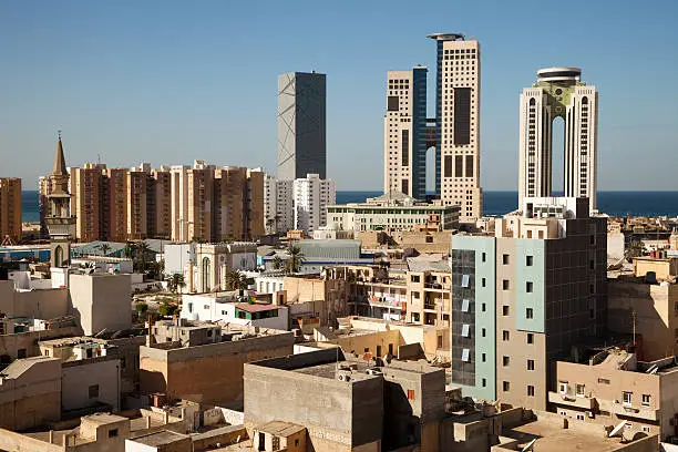 Libya capital Tripoli skyline view