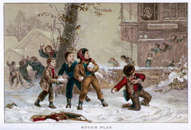 Snowball Fight Vintage colour lithograph from 1875 showibng a group of victorian children having a snowball fight

[b]View More:[/b]
[url=http://www.istockphoto.com/file_search.php?action=file&lightboxID=2789749][img]http://www.walker1890.co.uk/istock/istock-engraving.jpg[/img][/url][url=http://www.istockphoto.com/file_search.php?action=file&lightboxID=9693292][img]http://www.walker1890.co.uk/istock/istock-christmas.jpg[/img][/url] nostalgia illustrations stock illustrations