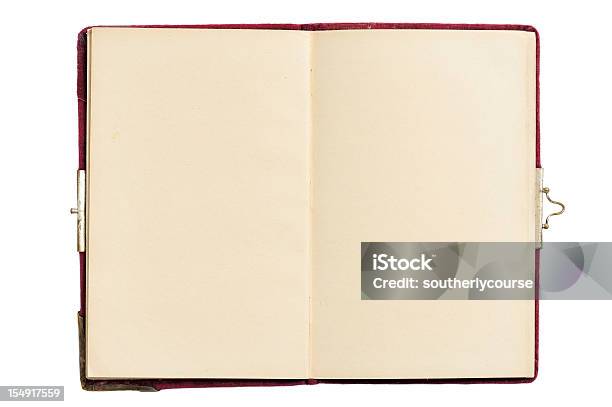 Páginas Em Branco Do Livro - Fotografias de stock e mais imagens de Aberto - Aberto, Antigo, Diário