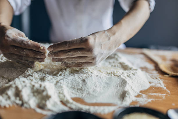 istock Woman preparing dough 1549176698