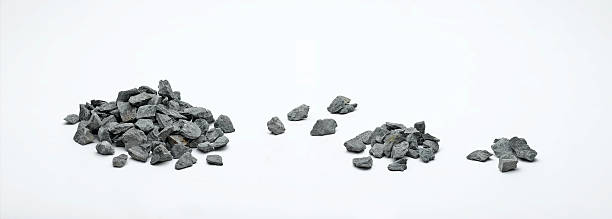 Rock Piles Small rock piles for designers. Single rocks and various small groupings. gravel mound stock pictures, royalty-free photos & images