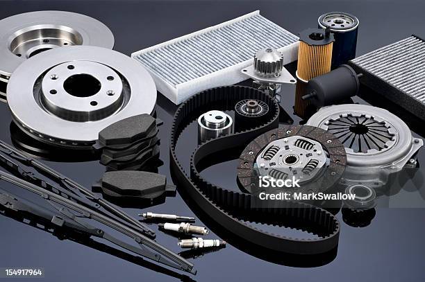 Automotive Car Parts Stock Photo - Download Image Now - Vehicle Part, Car, Brake Disc