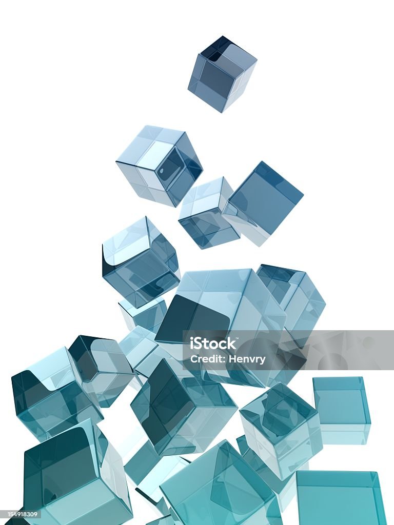 Стакан кубики - Стоковые фото Абстрактный роялти-фри