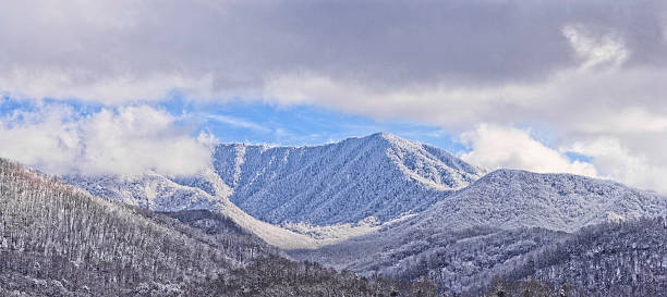 Smoky Mountains in Winter stock photo