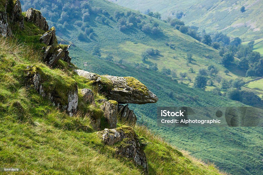 Gebirge Cumbrian hillside rock Felsnase - Lizenzfrei Anhöhe Stock-Foto