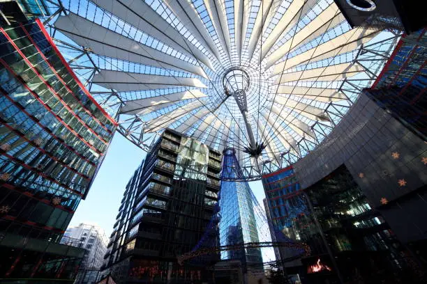 Berlin, the Christmas market in the Sony Center