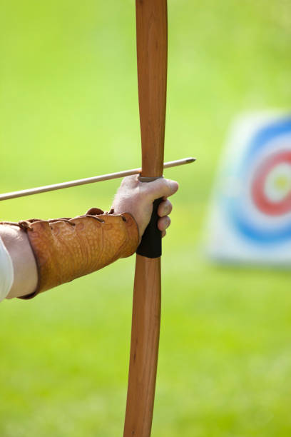 istock Archer about to shoot with bow and arrow 154919221