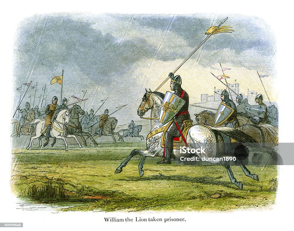 William Lion взяты в плен - Стоковые иллюстрации Битва роялти-фри