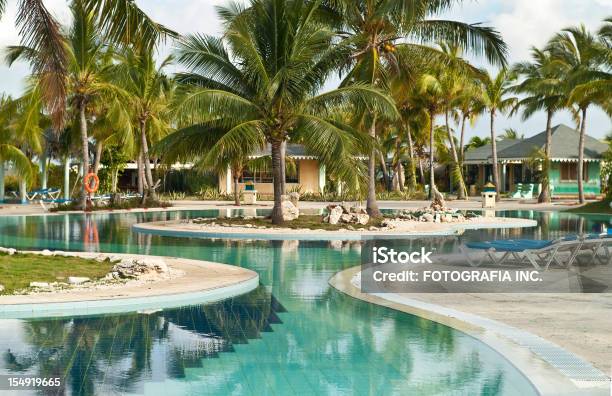 Caribbean Resort Stock Photo - Download Image Now - Country Club, Palm Tree, Swimming Pool