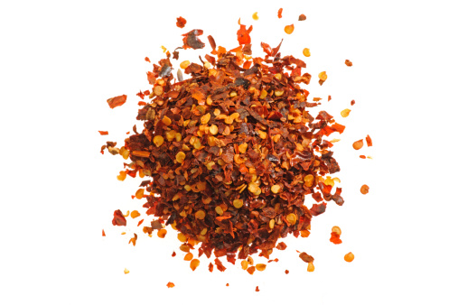 A close-up view of Red Pepper Flakes.
