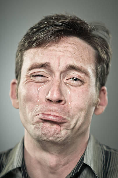 Crying Man Portrait stock photo