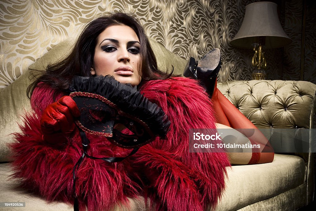 Lady em vermelho - Foto de stock de 25-30 Anos royalty-free