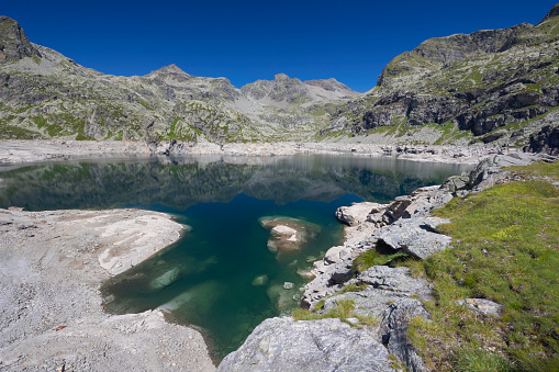 View of the beautiful Lake Truzzo at 2000 mt/asl, Lombardy.