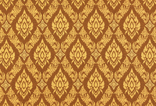 Thai silk traditional motif background.