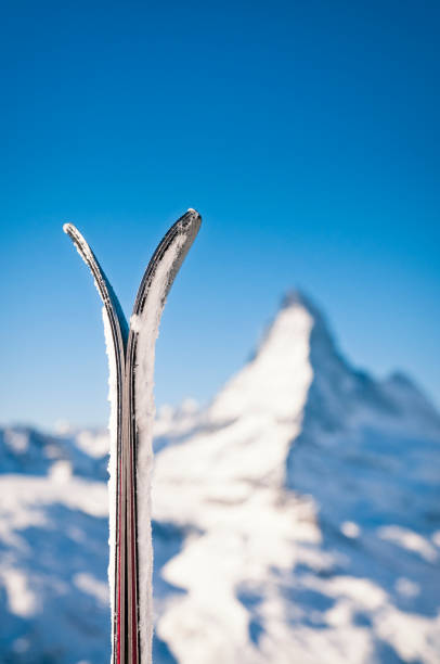 Lech, Austria - January 30, 2024: people enjoy skiing in the austrian Alps in Lech, Arlberg area.