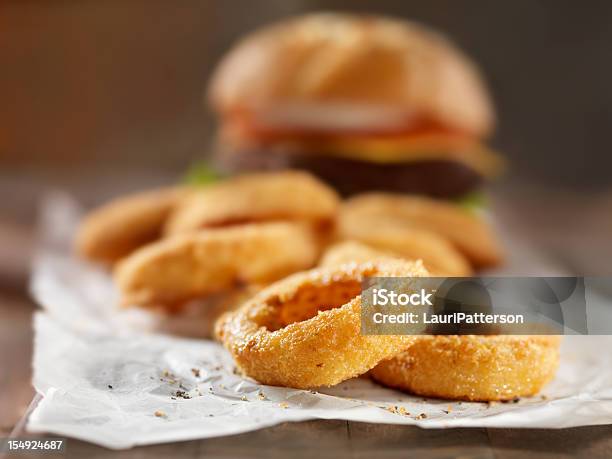 Thick Cut Onion Rings Stock Photo - Download Image Now - Appetizer, Beef, Cheeseburger