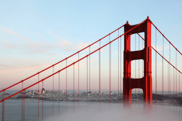 Golden Gate Bridge and San Francisco  san francisco county city california urban scene stock pictures, royalty-free photos & images