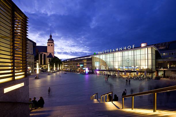 Cologne Germany Town Square with Hauptbahnhof