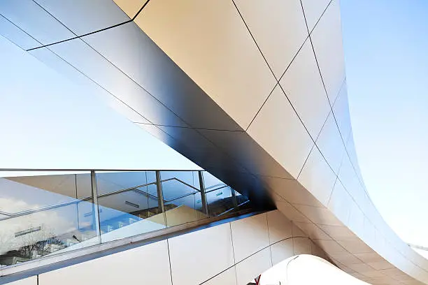 Photo of Modern staircase against blue sky