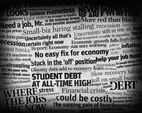 Mala económica titulares collage de 2011 photo