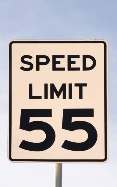 istock Fifty Five 55 Miles Per Hour Speed Limit Sign 154925253