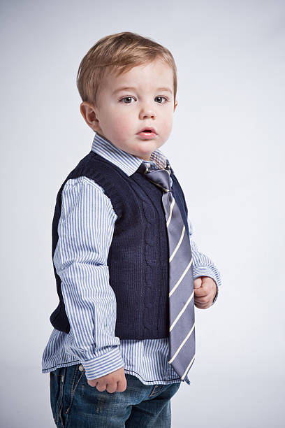 istock Toddler wearing a shirt and tie 154925404