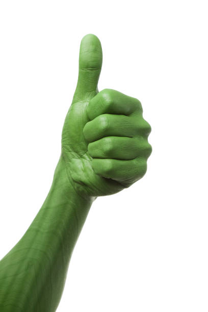 Isolated Green Thumbs Up Icon Positive Feedback Approval