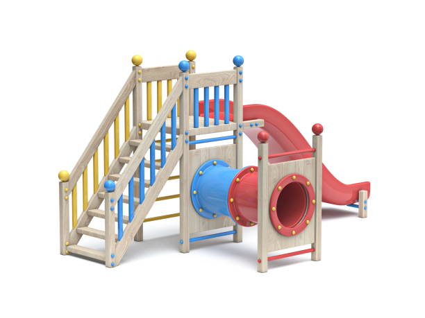 istock Children playground with tube 3D 1549263331