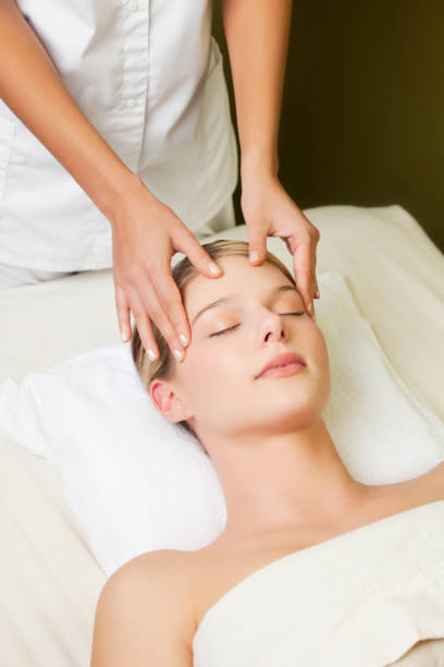istock Spa series: beautiful young woman getting massage 154926415