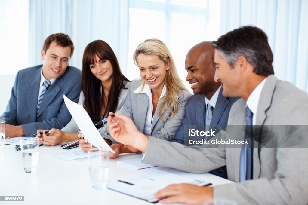 Discussing new business strategy  Business Stock Photo