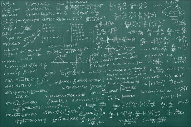 quadro completo de equações - matemática imagens e fotografias de stock