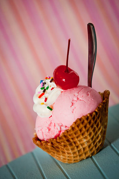 istock Ice Cream Sundae with Utensil Handle 154926809