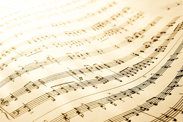 Sheet of musical symbols  sheet music photos stock pictures, royalty-free photos & images