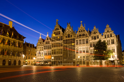 Grote Markt with traditional facades in old town Antwerp, Belgium